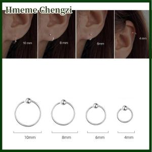 Hmeme Minimalist Woman Hoop Earrings Small Ear Bone Buckle Simple Fine Jewelry Ear Bone Nail Earrings For Women Ear Hoops