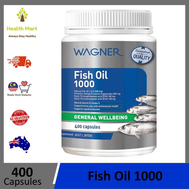 WAGNER Fish Oil 1000 (400 Capsules) Lazada