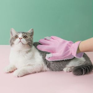 FUYEKN Cartoon Cat Hair Removal Gloves Silicone Mesh Fabric Dog Bath Brush Gloves Pet Cleaner Grooming Glove Soft Pet Hair Removal Brush Grooming