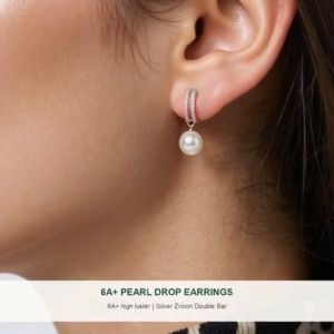 SINLISH Store Recommended Must-Have 6A+ Perfectly Round Flawless Natural Pearl High Luster Earrings 10-11mm