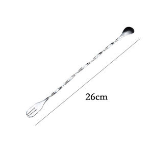 Swizzle Sticks Bar Cocktail Stirrer Stirring Spoon Milk Tea Stirrer Stick Coctail Double Headed Mixer 304 Stainless Steel Double-ended Stirring Spoon