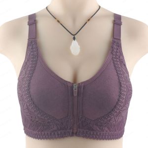 Women‘s zip front closure plus size bra