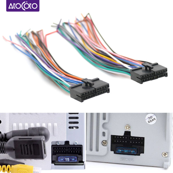 16-Pin Stereo Wiring Harness For Jensen UV9 – Aftermarket Replacement Plug
