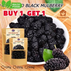 Buy 1 Take 1 - 3F Food Soft - Dried Mulberry 100G - 500G Organic Sugar Free BLACK MULBERRIES