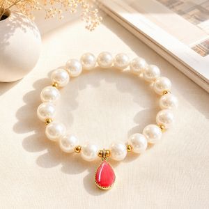 Universal pet collar for cats and dogs - Handmade pet jewelry - Cat and dog collar ins风猫狗通用宠物项圈手工树脂珍珠弹力绳宠物饰品猫咪狗狗项圈