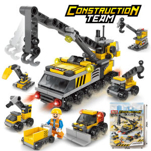 DREAMToy 6IN1 SWAT Model Mainan Edukasi Balok Kendaraan Rekayasa Mainan Anak laki-laki