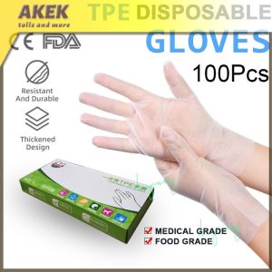 100pcs Disposable latex TPE Food Grade Gloves/kitchenware Cooking Cleaning/Kitchen Garden Tool