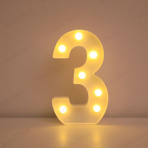 UMI 16cm LED English Letter Number Alphabet Word Night Light Propose Marriage Birthday Wedding Party Lights Home Decor 数字英文灯