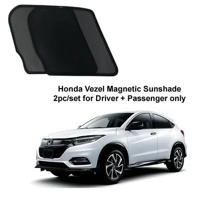 Magnetic Sunshades for Honda Vezel 2nd Generation (RU) - (From Year 2013 to 2020) - Front Passenger + Driver Side - 2pcs Only