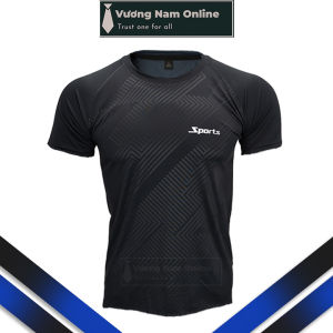 Bộ thể thao nam mùa hè mặc nhà chất mát lạnh dập vân ngắn tay cổ tròn VNO99