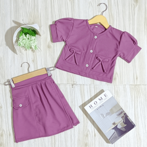 Setelan Callista Baju Croptop Rokcela Anak Perempuan Terbaru Usia 1-7 Tahun Model Kekinian