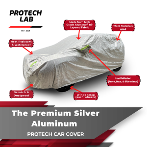 Chevrolet Trax Protech Lab - Premium 3-Layered All Weather SILVER Aluminum Car Cover
