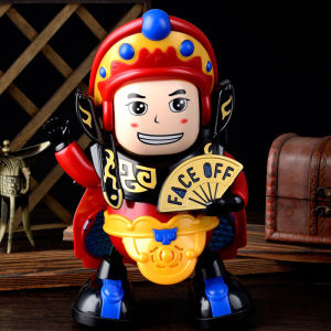 LYZRC Sichuan Opera Face Changing Doll Electric Dance Robot Doll Light Music Childrens Puzzle Toy