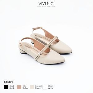 VIVI NICI - Celeste Sepatu Sandal Mules Hak 3 cm