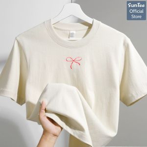 Áo thun nữ form vừa SUNTEE STFV145 phong cách basic in hình 045 vải cotton 250GSM cao cấp thoáng mát