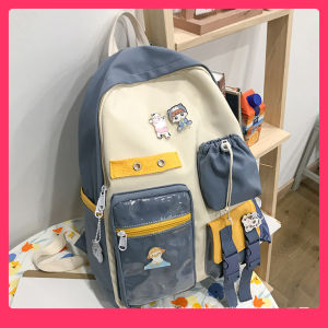 Balo học sinh thời trang Hàn Quốc trộn màu Super Color xinh xắn - đựng laptop to vải chống nước tốt giá rẻ