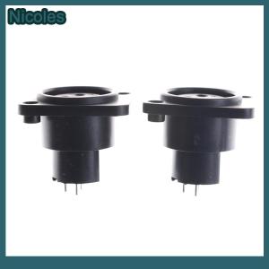 [Nicoles] 2pcs XLR Female Jack 3 Pin 3-Pole Panel Mount Chassis Socket Connector