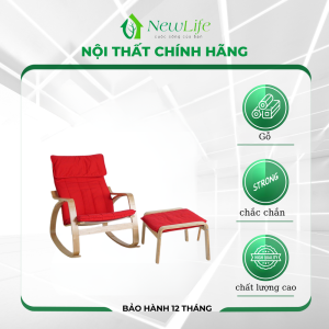 Ghế Bập Bênh Thư Giãn Ghế Poang Đọc Sách Decor Phòng Với Khung Gỗ Bạch Dương Cao Cấp Nhiều Màu lựa chọn