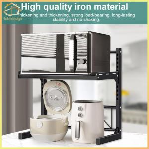 2/3 Tier Expandable Microwave Rack Multi-Function Extendable Microwave Stand Microwave Oven Rack for Kitchen Countertop