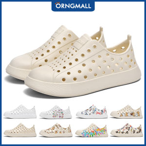 ORNGMALL Summer Children Sandals Breathable Jelly Shoes Kids Garden Shoes School Versatile Cartoon Sandals Candy Color Waterproof Beach Shoes 25-35