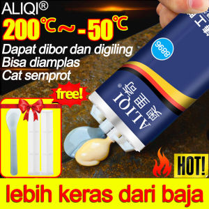 20 tahun tidak akan bocor ALIQI Lem Las ab 50/100G lem besi seperti las Agen Perbaikan Cacat Tahan suhu tinggi tahan minyak digunakan untuk mengisi berbagai cacat mengikat baja(lem metal Perbaikan Logam Agen Metal Casting Glue Pasta Perbaikan)