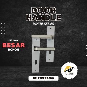 Handle Pintu Putih Besar Ukuran 25cm/ Kunci Pintu full besi stainless / selot pintu besar putih