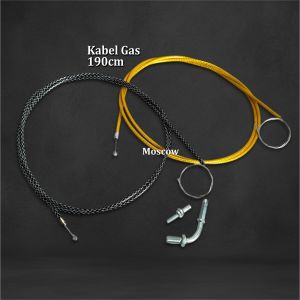 PAKET 2IN1 KABEL GAS SPONTAN AKTIF / GAS STANDAR SET NEPEL / L GAS CNC THAILAND TALI KABEL GAS SERAT KARBON 190 CM UNIVERSAL UKURAN 190 CM CABLE GAS MATIC BEBEK MOGE 210 CM + KABEL CLUCTH COMB KOPLING CABLE TALI KOPLING SERAT 100 CM ORIGINAL UNIVERSAL
