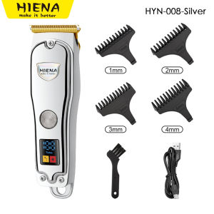 HIENA 0mm Hair Clipper Rechargeable Cordless Electric Barber Digital Display USB Charging Barber Trimmer HYN-008