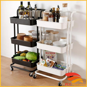 3 Tier Trolley Kitchen Storage Racks Office Shelves Book Shelving Kitchen Organizers Space Savers