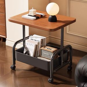 Side Table Tea Table Modern Nordic Small Table Storage Table Movable Side Table Sofa Coffee Table With Wheels