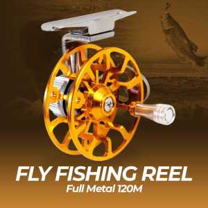 COD Reel Rill Pancing LEO Fly Fishing Full Metal 120M Murah Kuat Bahan Besi