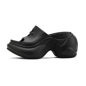 [Free Shipping] Thick-Soled Slippers For Women Trendy Ins Style EVA Soft Sole Same Design As High-Heeled Sandals Comfortable