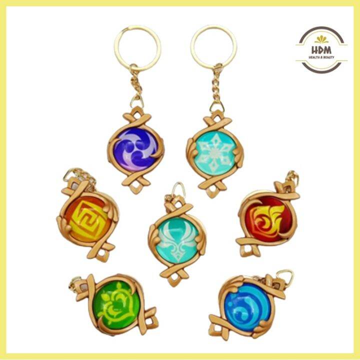 Genshin Impact Vision God's Eye Elements Keychain Mondstat / Liyue ...