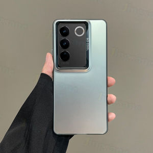 Jingsanc Laser Matte Casing For VIVO V30 V29 5G V27e V27 V25 V23e V23 Y78 Y36 Y27 S18 S17 Pro 4G 5G Phone Case Hard Acrylic Bumper Shockproof Camera Protection Simple Back Cover A46-2