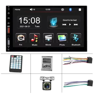 7 Inci Head Unit 7020 Universal 2 Din Mobil Audio Player Layar Sentuh Stereo Mobil MP5 Player Bluetooth Touchscreen Mobil MP5 Multimedia Android Player Layar Sentuh Stereo HD Dengan TV Dukungan Bluetooth Radio FM/USB/Kartu TF Fungsi