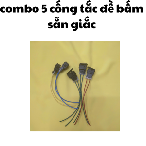 [VG307] Combo 5 cong tắc đề nhỏ bấm sẵn giắc làm công tắc passing mach trợ sáng xe máy