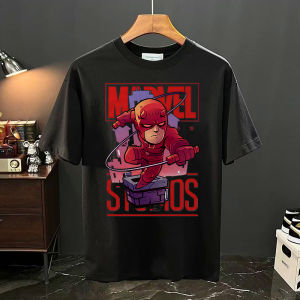 Casual Original Themed Printed T-Shirt - Superhero SeriesAmerican Retro Casual Loose-Fit Street Tee