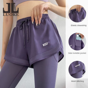 Luoke Sports Pants Quick Drying Running Fitness Pants Anti Glare High Waisted Dance Yoga Pants