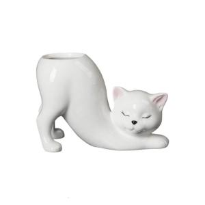 Gốm thịt chậu trồng cây Kitten Shape hộp để cửa sổ cactuses container quà tặng cho mẹ đồ trang trí bàn phòng ngủ