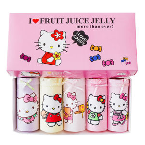 TTime Kid Girl 5pcs/set box Upgrade premier girl panties cartoon underwear comfortable briefs for kid 3-14 year old .seluar dalam budak.