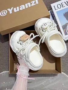 [Free Shipping] Cute Cartoon Clogs For Women Perfect For Outdoor Wear In Summer.New Lightweight Thick-Soled Height-Increasing Non-Slip And Odor-Resistant Closed-Toe Slippers