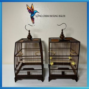 Lồng chim hút mật chất liệu gỗ mun cao cấp lồng hút mật ( RÁP SẴN ) form vuông cao và thái cao