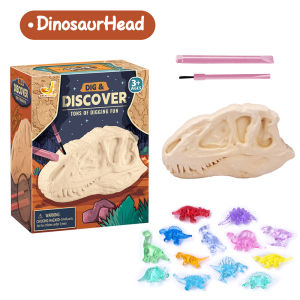 Kissdora DIY Archeology Fossil Toys Dinosaur Eggs Dig Kit Exquisite Vivid Appearance Archeological Dino Egg Excavation Kit for Children