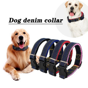 Pet Collar For Big Dog Collar Dog Denim Collar Dog necklace Cat Collar Pet Adjustable Collar