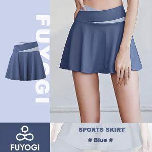 FUYOGI Yoga Skirts Quick Drying Anti-Exposure Shorts High Elastic Breathable Tennis Running Fitness