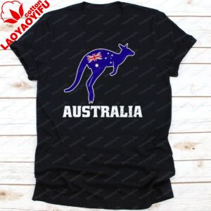 [Local Stock] VCC Aussie National Flag Australian Kangaroo Graphic Animal Lover T Shirt Casual Fashion Loose Harajuku Summer Man Women T-shirt