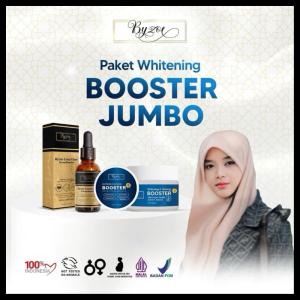 Paket Whitening Biru Booster Jumbo 40gram + Serum Ekstra Glowing Booster (JUMBO )