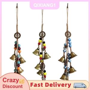 QIXIANG1 Phù Thủy chuông cho cửa Knob cho bảo vệ-chakra Đá chữa bệnh tinh thể phong thủy treo trang trí ngoại giáo trang trí phù thủy chuông