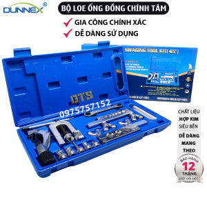 Bộ loe ống đồng chính tâm DUNNEX 2 kẹp có dao cắt bộ lã ống đồng đồng tâm bộ nong loe ống đồng sửa chữa điều hòa máy lạnh CT-278