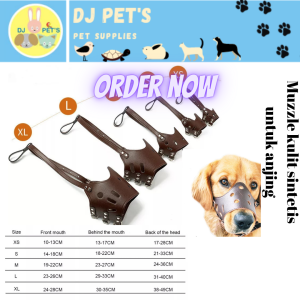 penutup mulut anjing brongsong berangus dog muzzle kulit